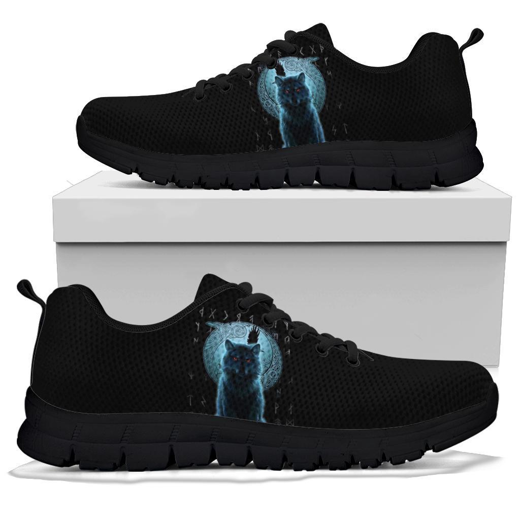 Viking Sneakers, Fenrir Viking Wolf and Moon RLT12
