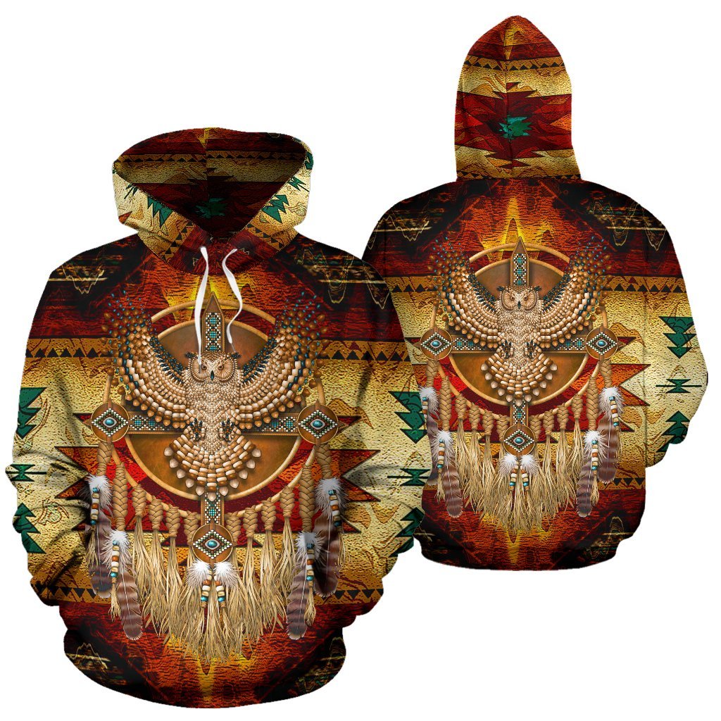 Owl Dreamcatcher Native American Pride All Over Hoodie LT10