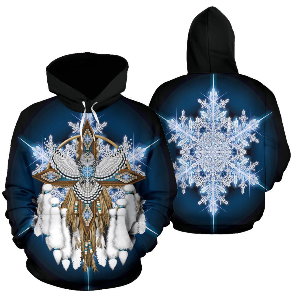 Snowvy Owl Mandala Native American All Over Hoodies LT10