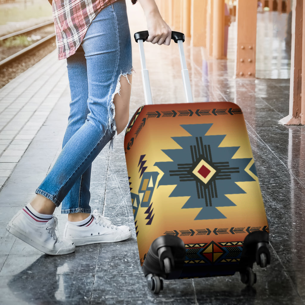 Southwest Blue Symbol Native American Luggage Covers LT10