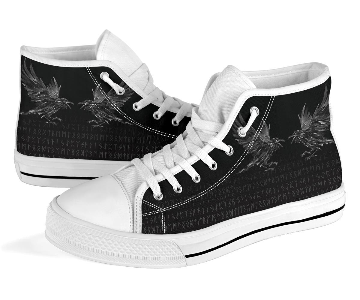 Viking High Top Shoes Odin Huginn and Muninn Rune RLT12