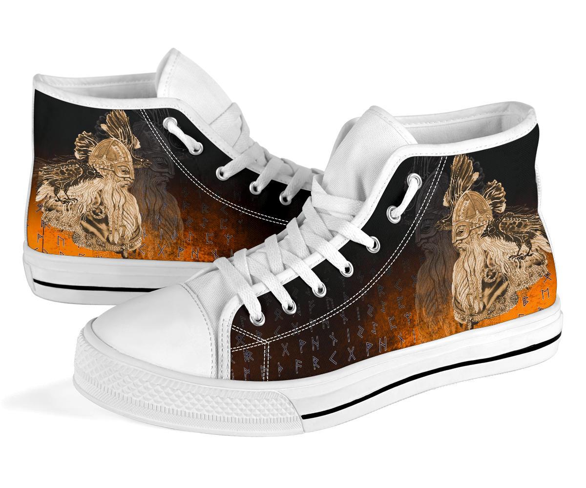 Viking High Top Shoes Odin Raven Viking Gold RLT12