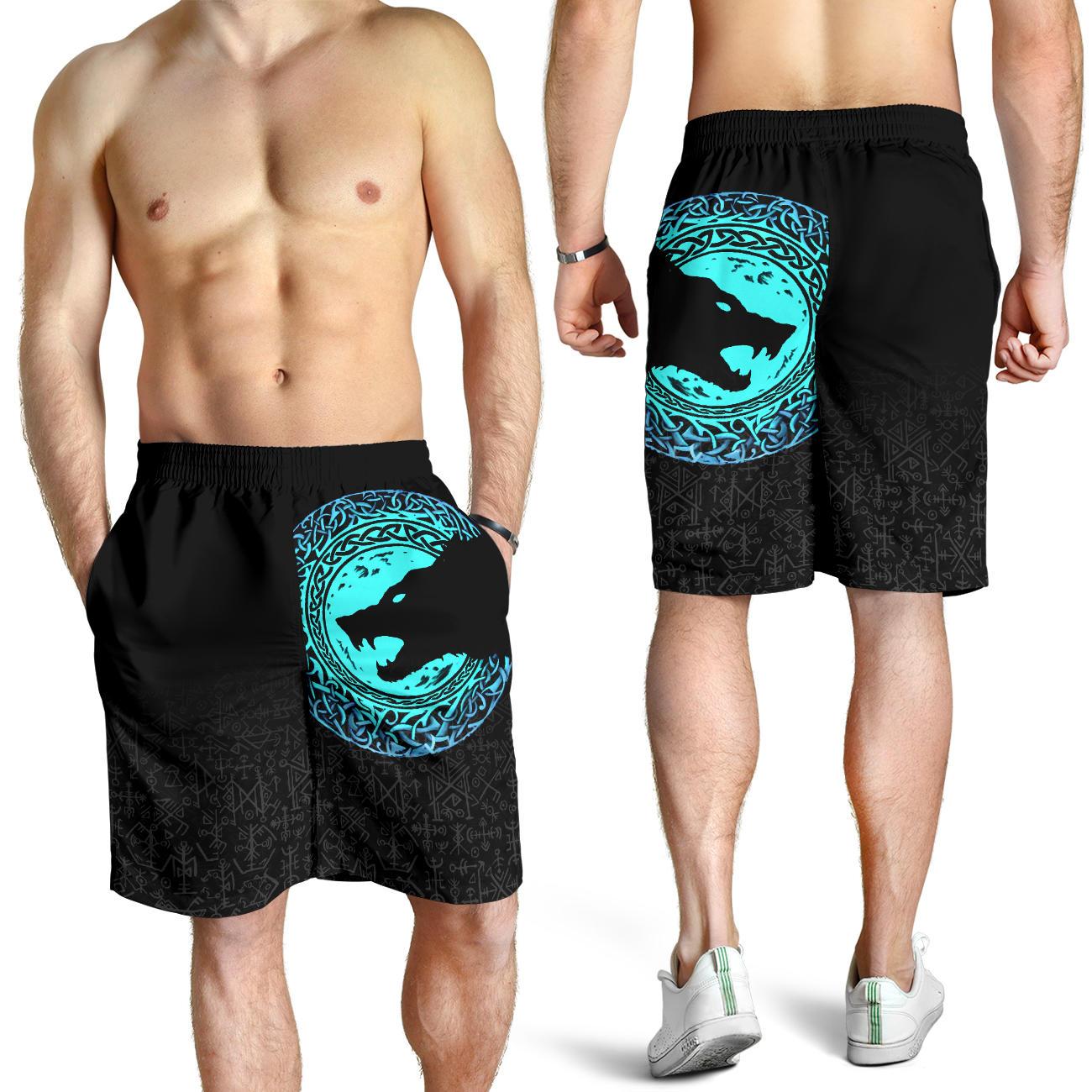 Viking Men's Shorts - Fenrir Norse Wolf RLT12