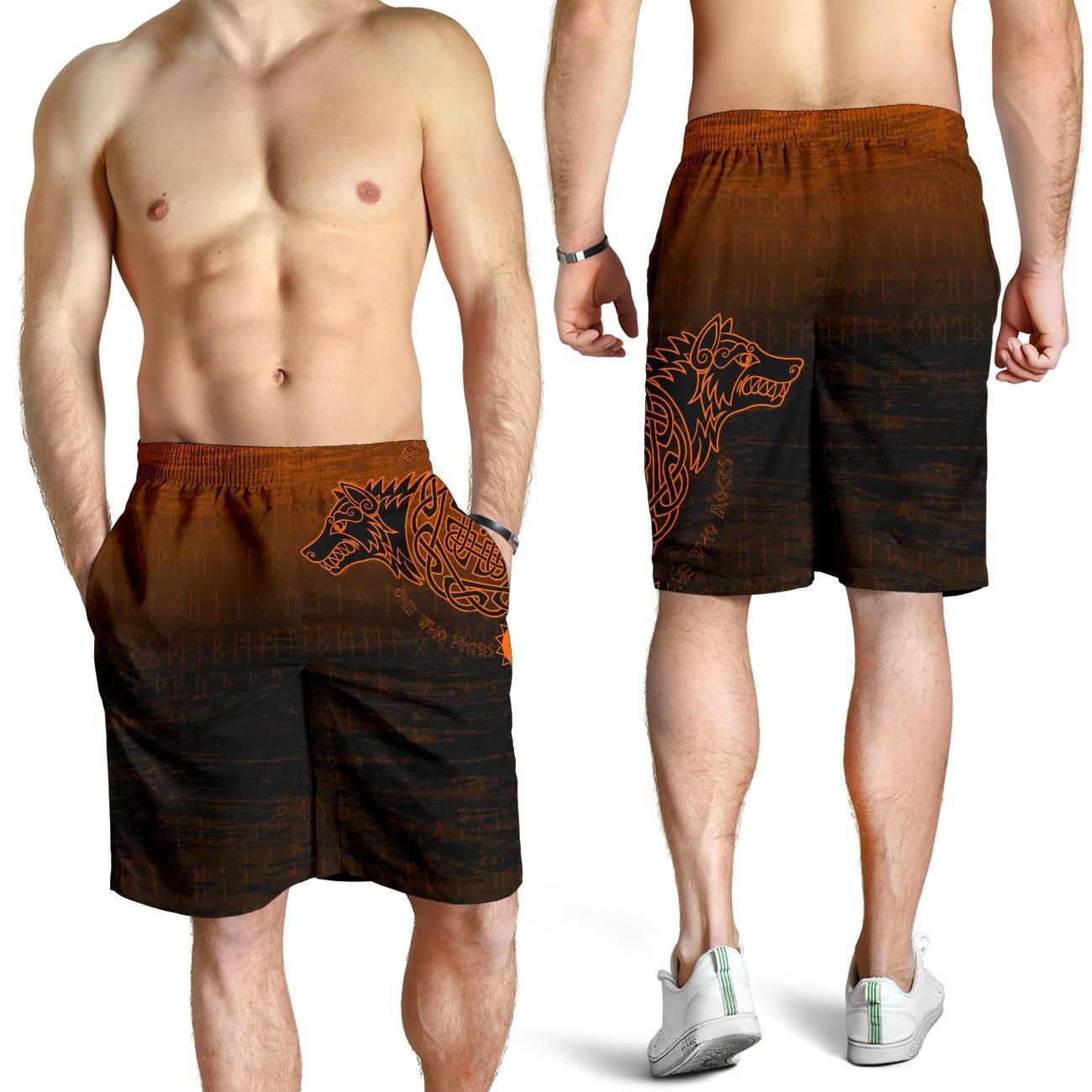 Viking Men's Shorts, Skoll and Hati Orange RLT12