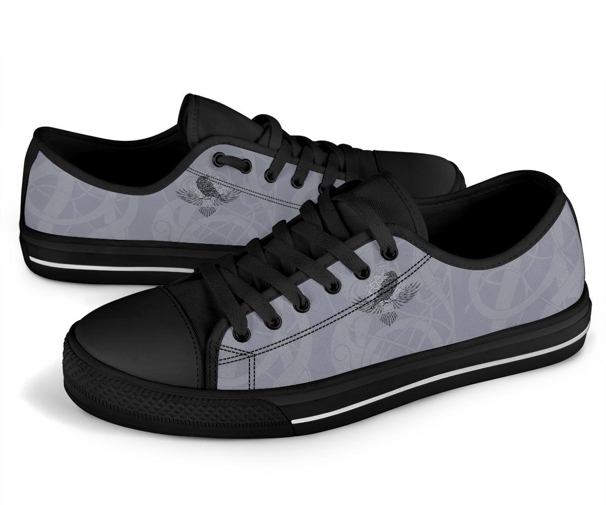 Viking Low Top Shoes Odin's Celtic Raven Scandinavian Tattoo RLT12