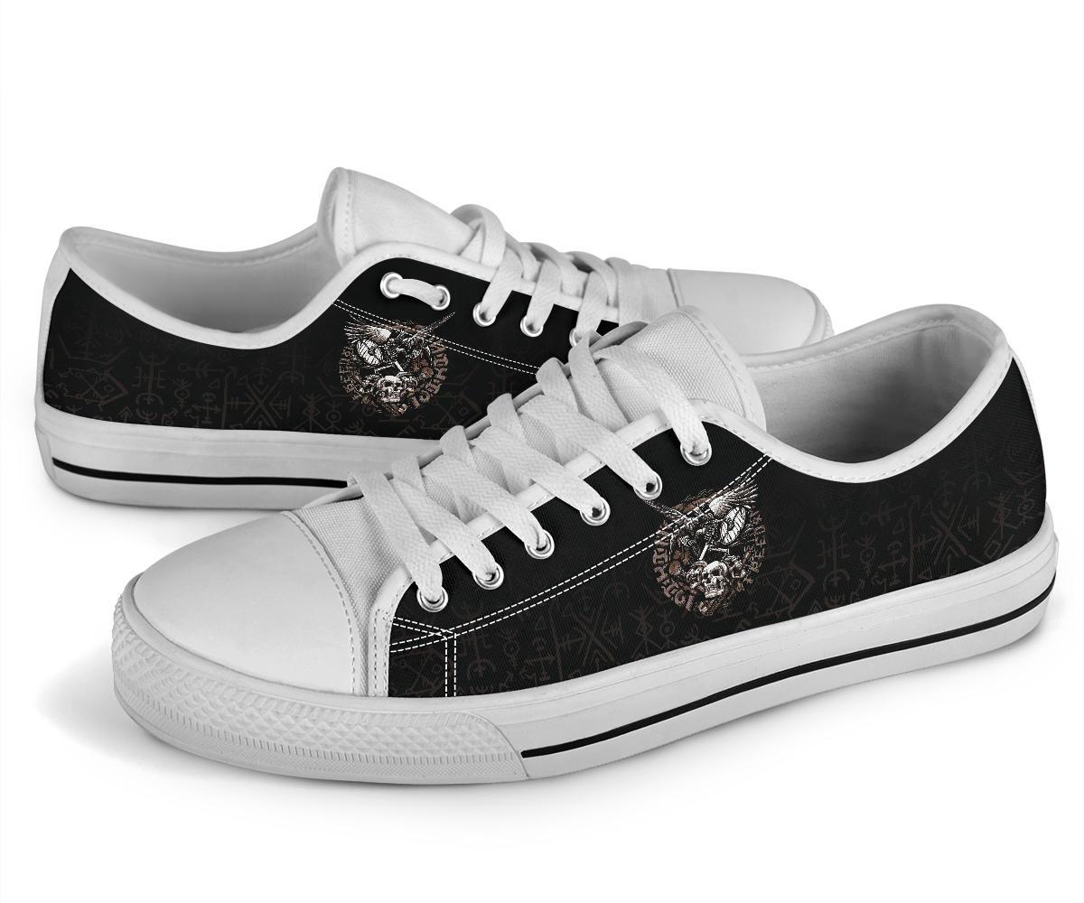 Viking Warrior Tattoo Odin Low Top Shoes RLT12