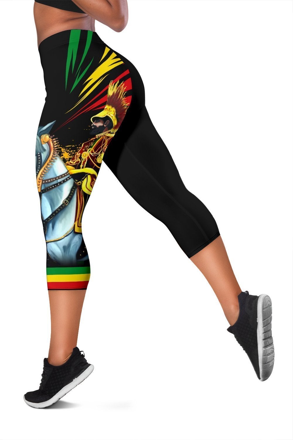 Ethiopia Emperor Haile Selassie Capris Leggings
