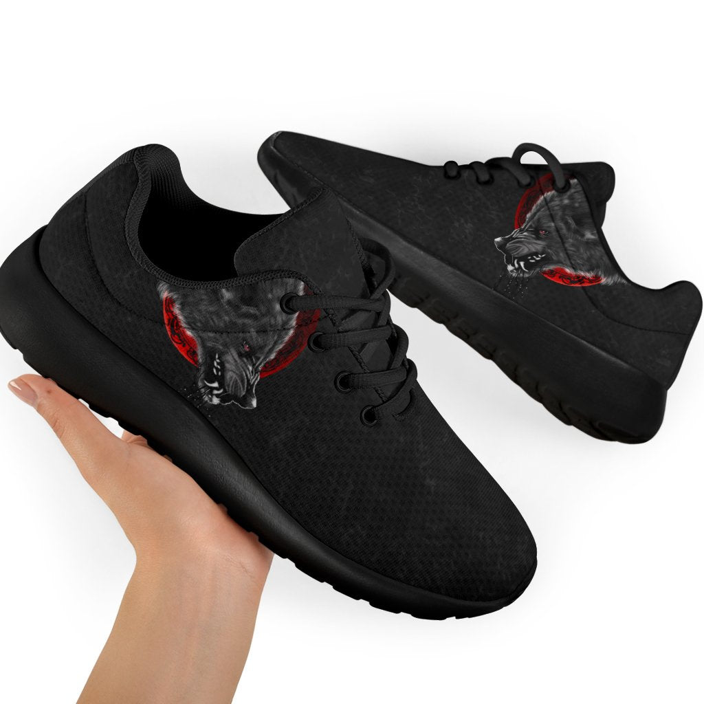 Viking Sport Sneakers Wolf and Blood Moon RLT12