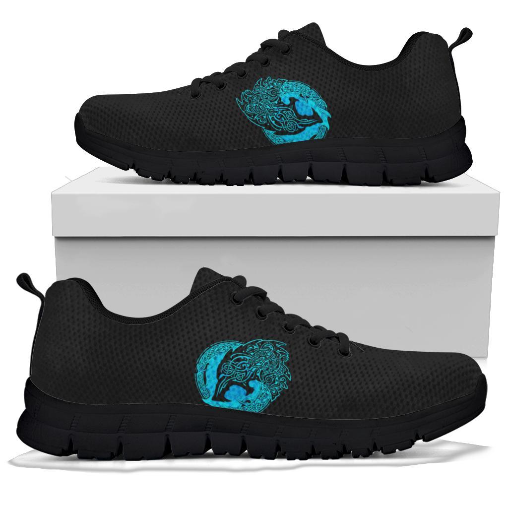 Viking Sneakers - Fenrir Wolf Cyan RLT12