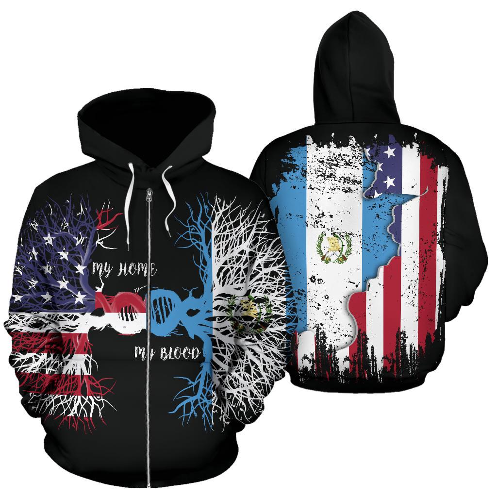 American Grown Guatemala Root DNA Zip Hoodie