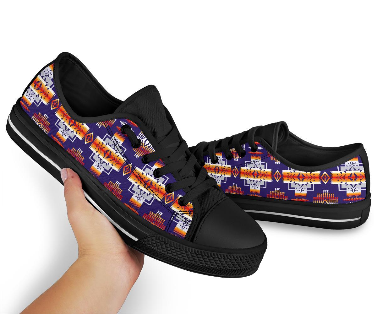 Purple Native Tribes Native American Low Tops Shoes LT10