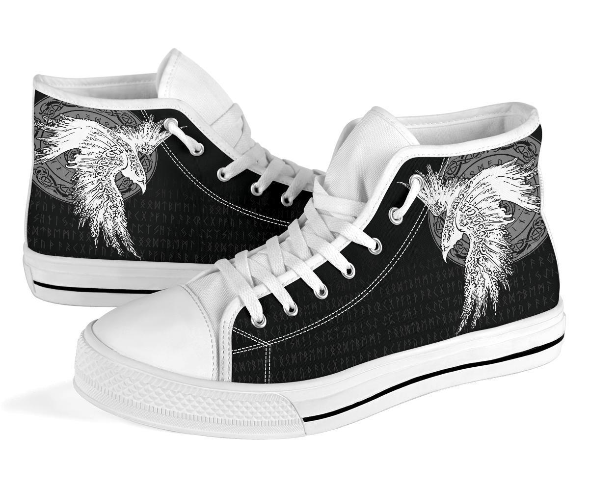 Viking High Top Shoes Mystical Raven Tattoo Special RLT12