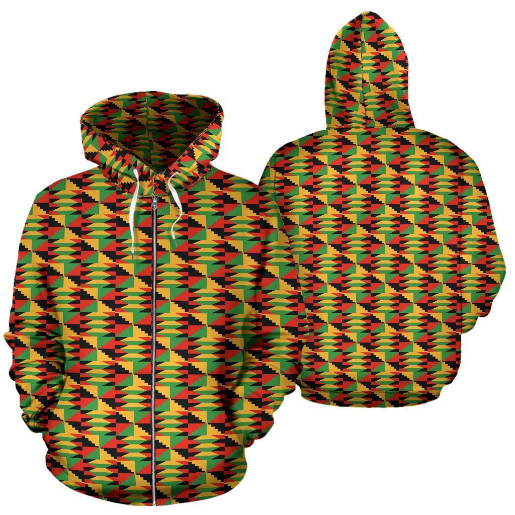 African Hoodie Kente Zip Hoodie Ghana Special