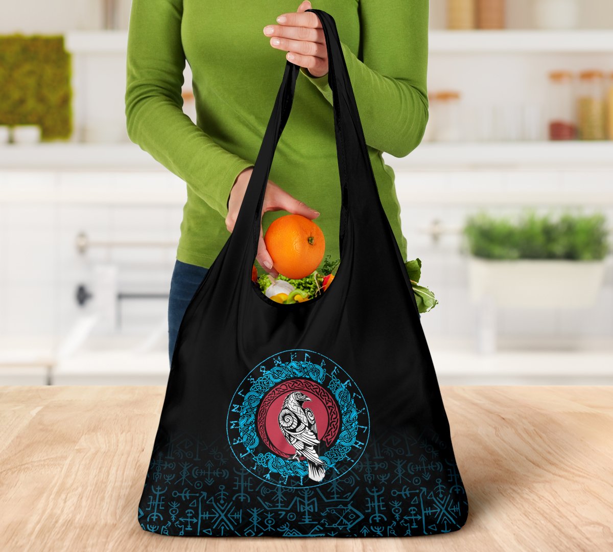 Viking Grocery Bag 3 Pack Raven Celtic Cyan RLT12