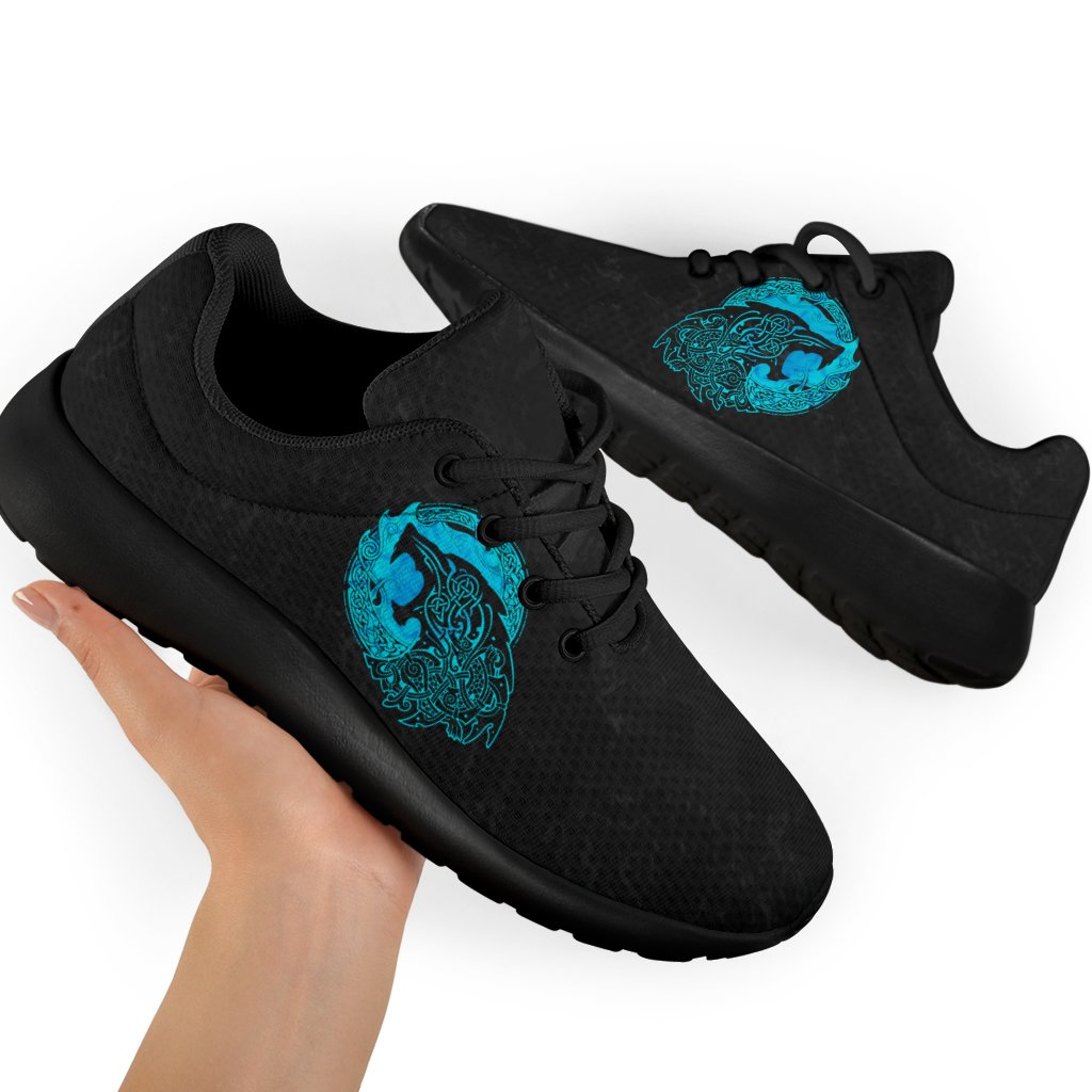 Viking Sport Sneakers - Fenrir Wolf Cyan RLT12