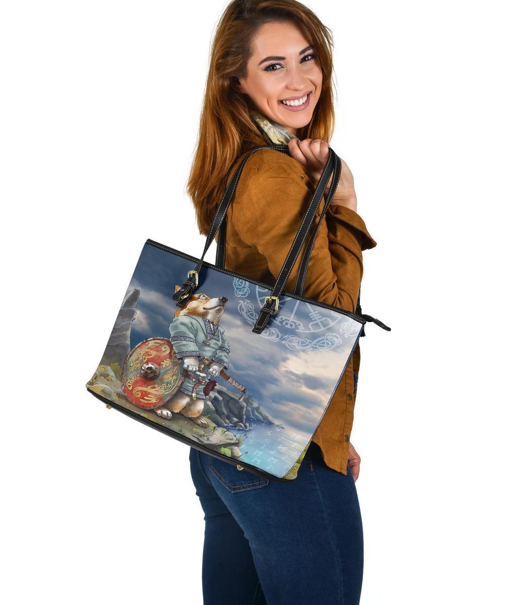 Viking Large Leather Tote, Corgi RLT12