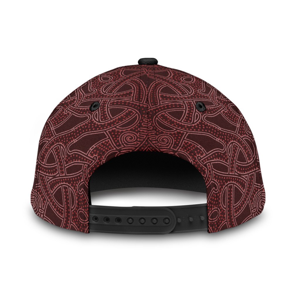 Viking Classic Cap, Ethnic Odin Raven Red RLT12