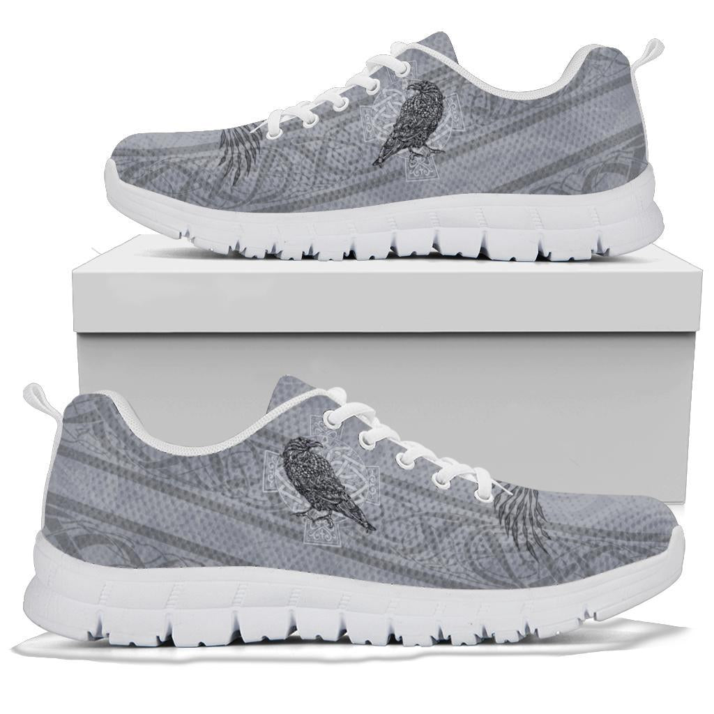 Viking Sneakers - Odin's Celtic Raven - Scandinavian Tattoo RLT12