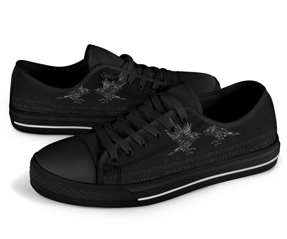 Viking Low Top Shoes Odin Huginn and Muninn Rune RLT12