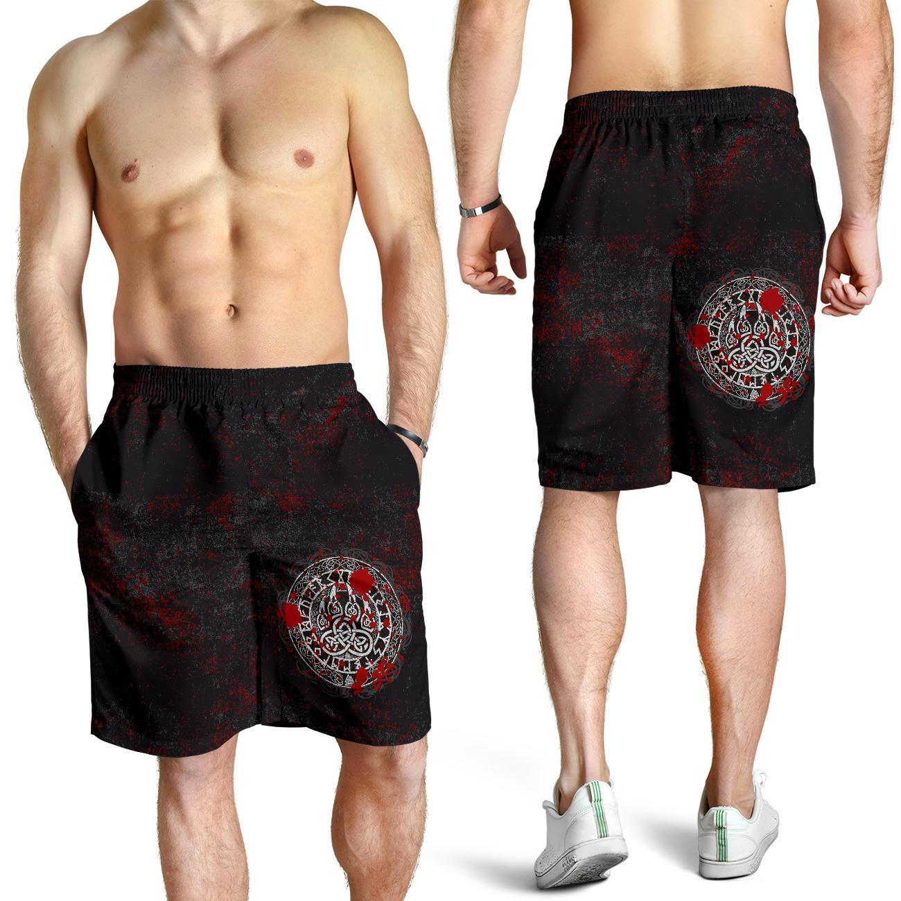 Viking Men's Shorts - Viking Bear Claws Blood Tattoo RLT12