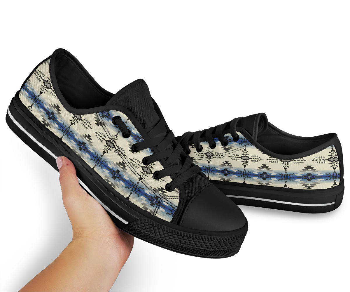 Seamless Geometric Pattern Low Top Canvas Shoes LT10