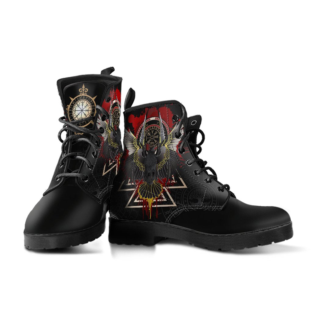 Viking Leather Boots Raven Of Odin Special Version RLT12
