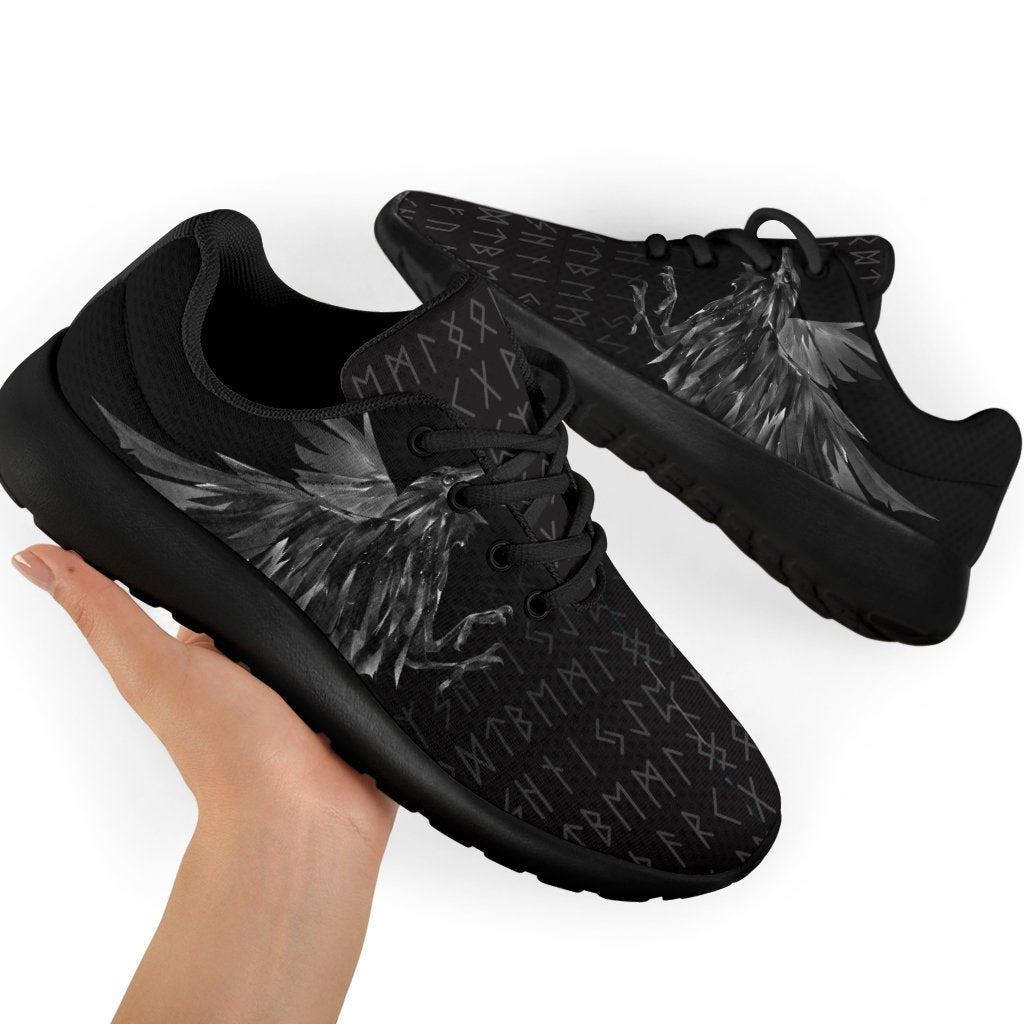 Viking Sporty Sneakers - Odin Huginn and Muninn Rune RLT12