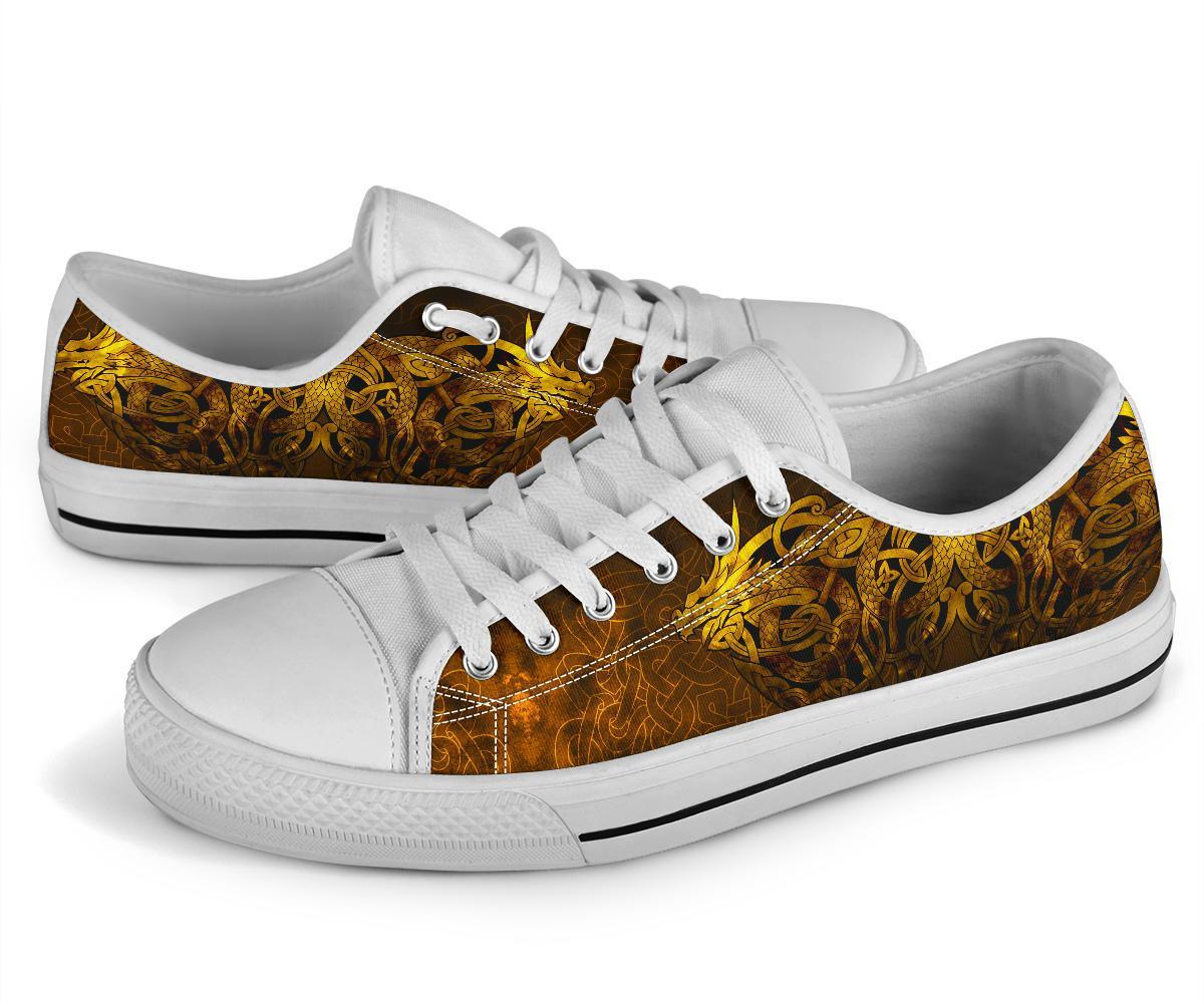 Viking Low Top Shoes Celtic Dragon Tattoo RLT12