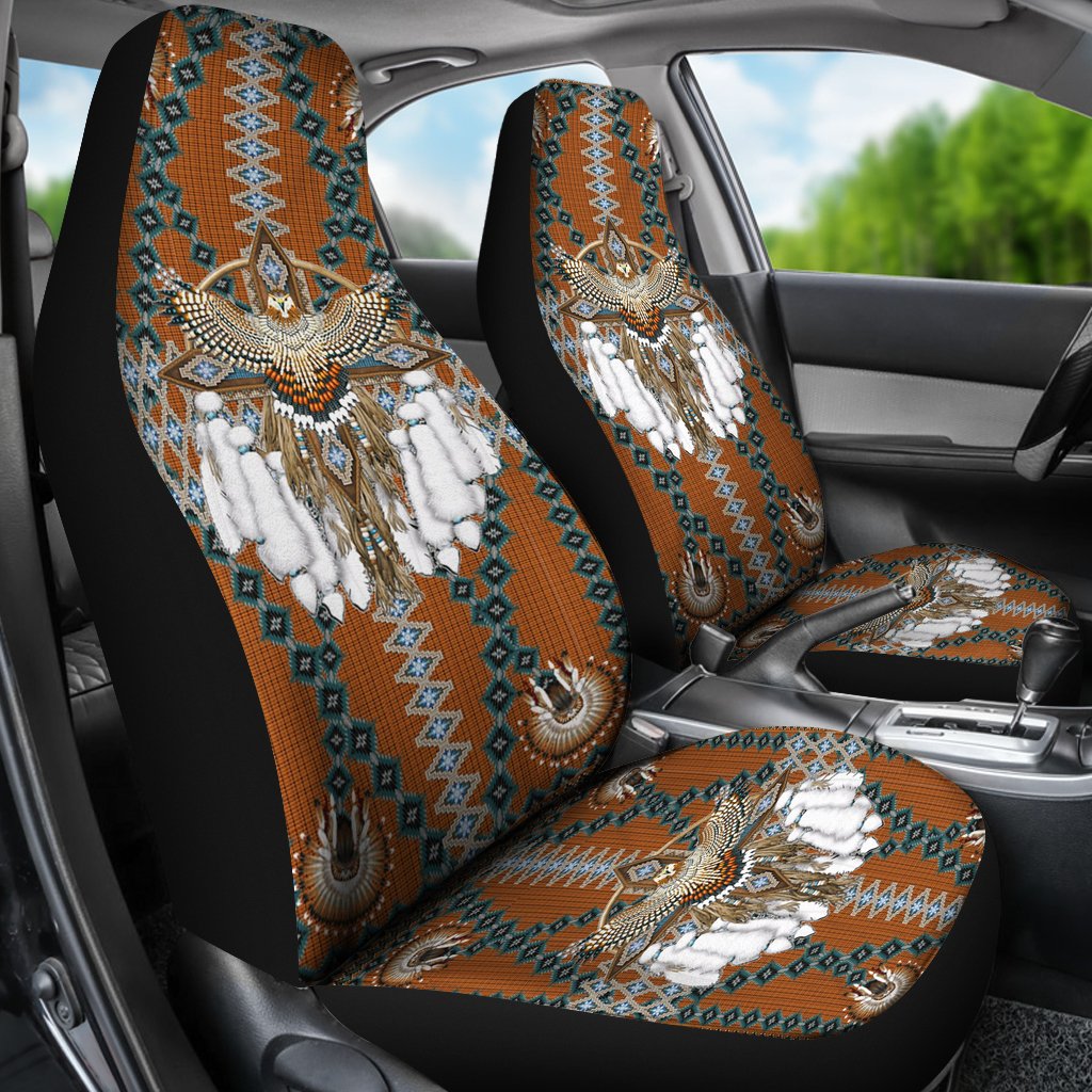 Snow Owl Symbol Native American Pride Car Seat Covers LT10