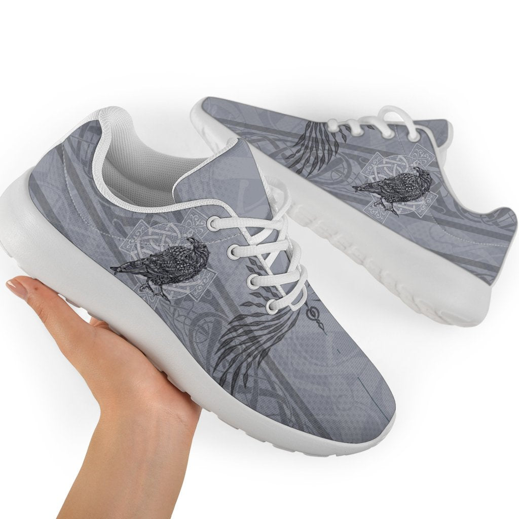 Viking Sport Sneakers - Odin's Celtic Raven - Scandinavian Tattoo RLT12