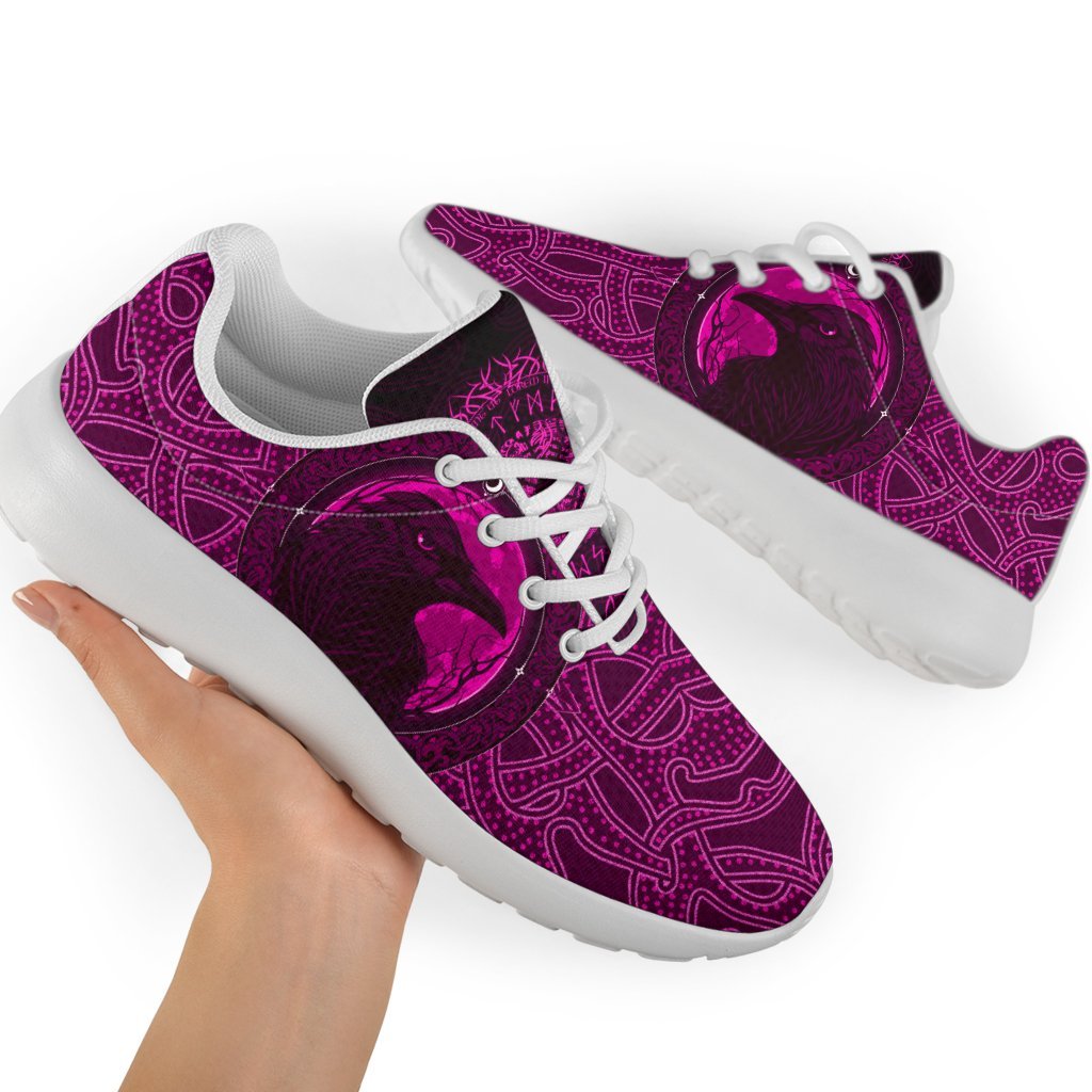 Viking Sporty Sneakers, Ethnic Odin Raven Pink RLT12