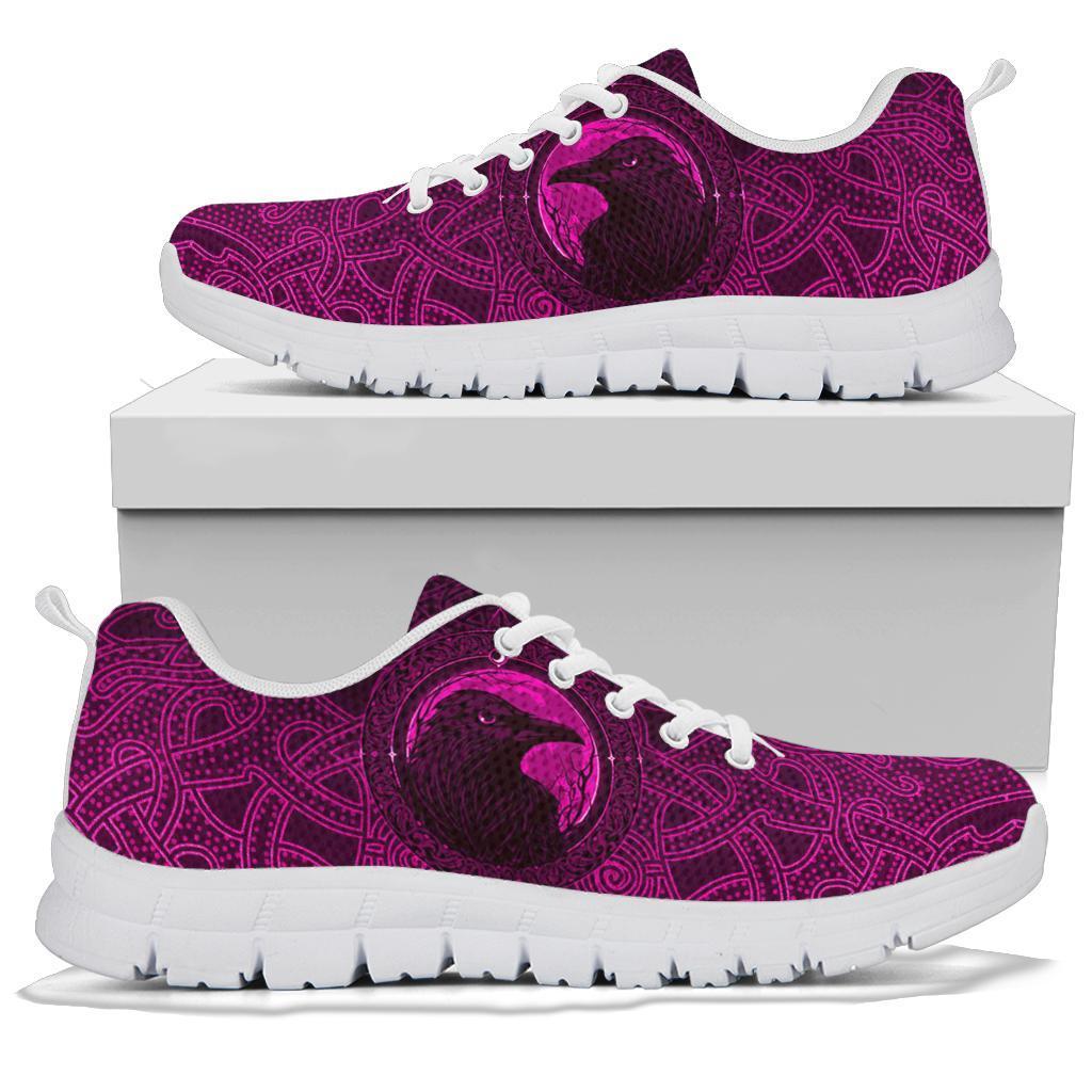 Viking Sneakers, Ethnic Odin Raven Pink RLT12