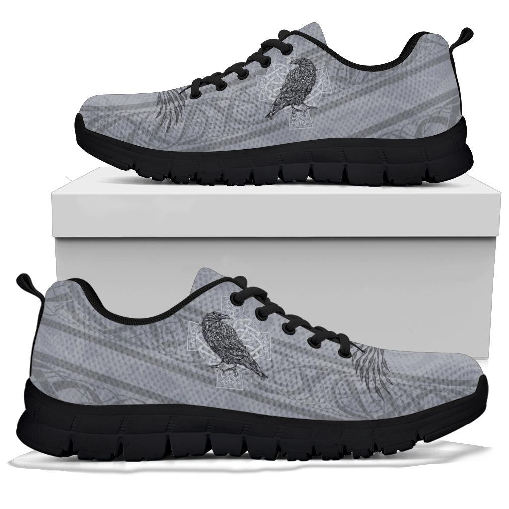 Viking Sneakers - Odin's Celtic Raven - Scandinavian Tattoo RLT12