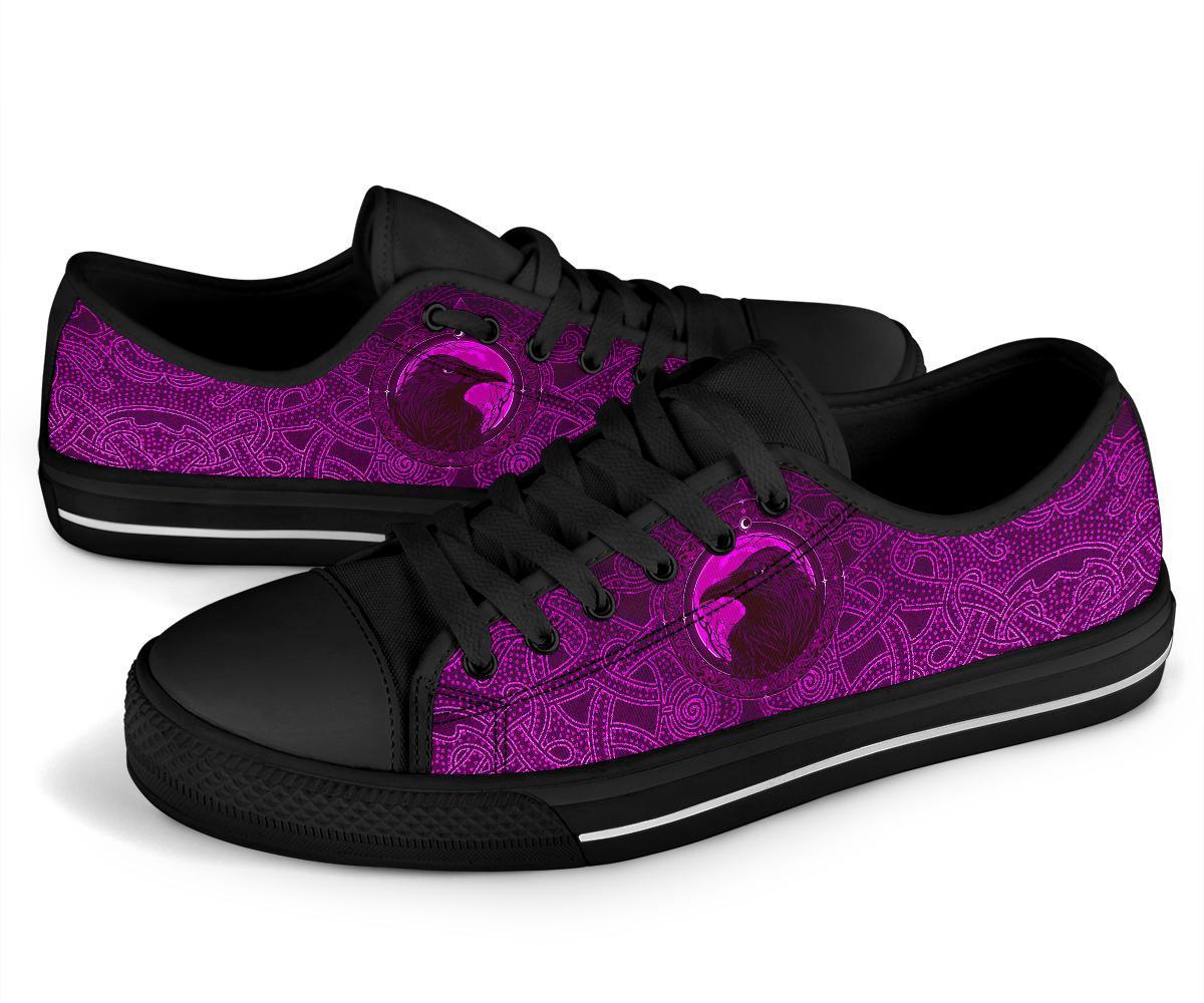 Viking Low Top Shoes, Ethnic Odin Raven Pink RLT12