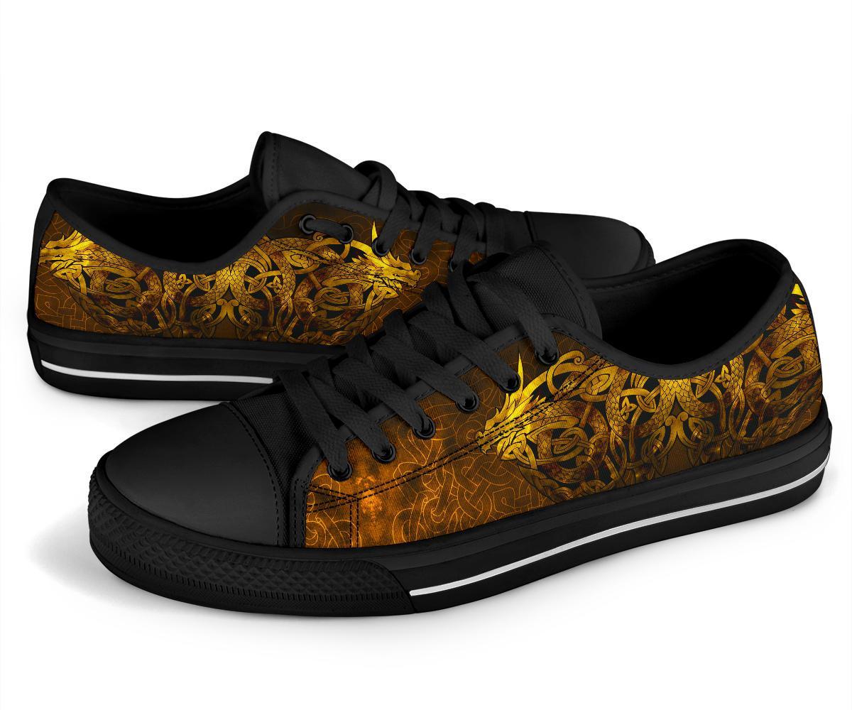 Viking Low Top Shoes Celtic Dragon Tattoo RLT12