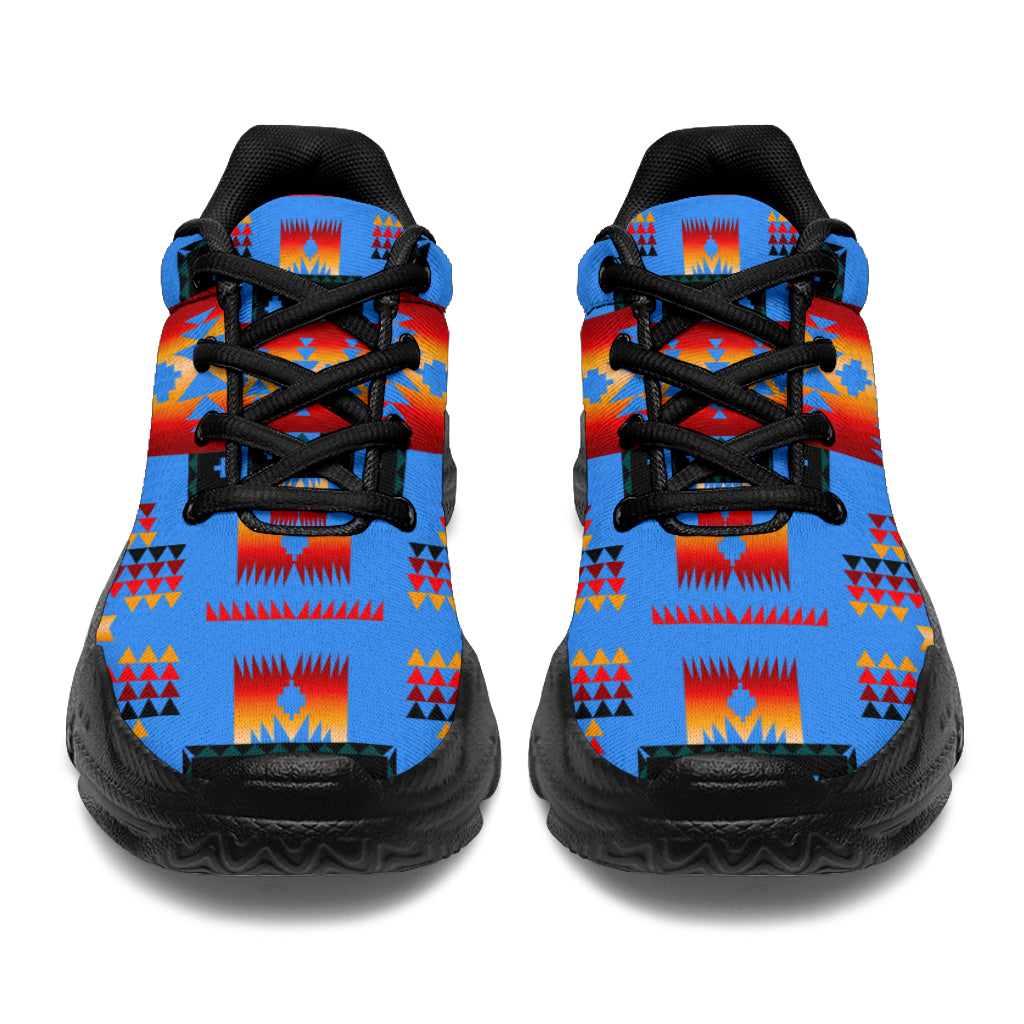 Native American Navy Tribes Pattern Chunky Sneakers LT10