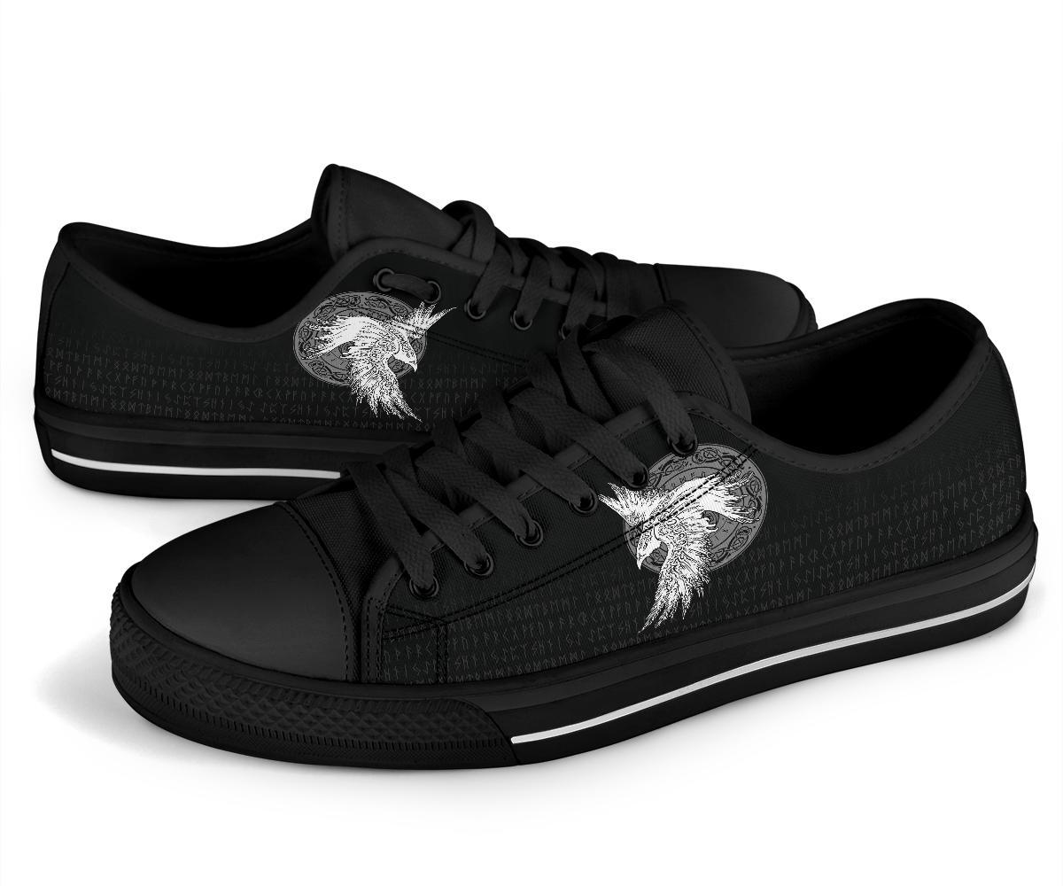 Viking Low Top Shoes Mystical Raven Tattoo Special RLT12