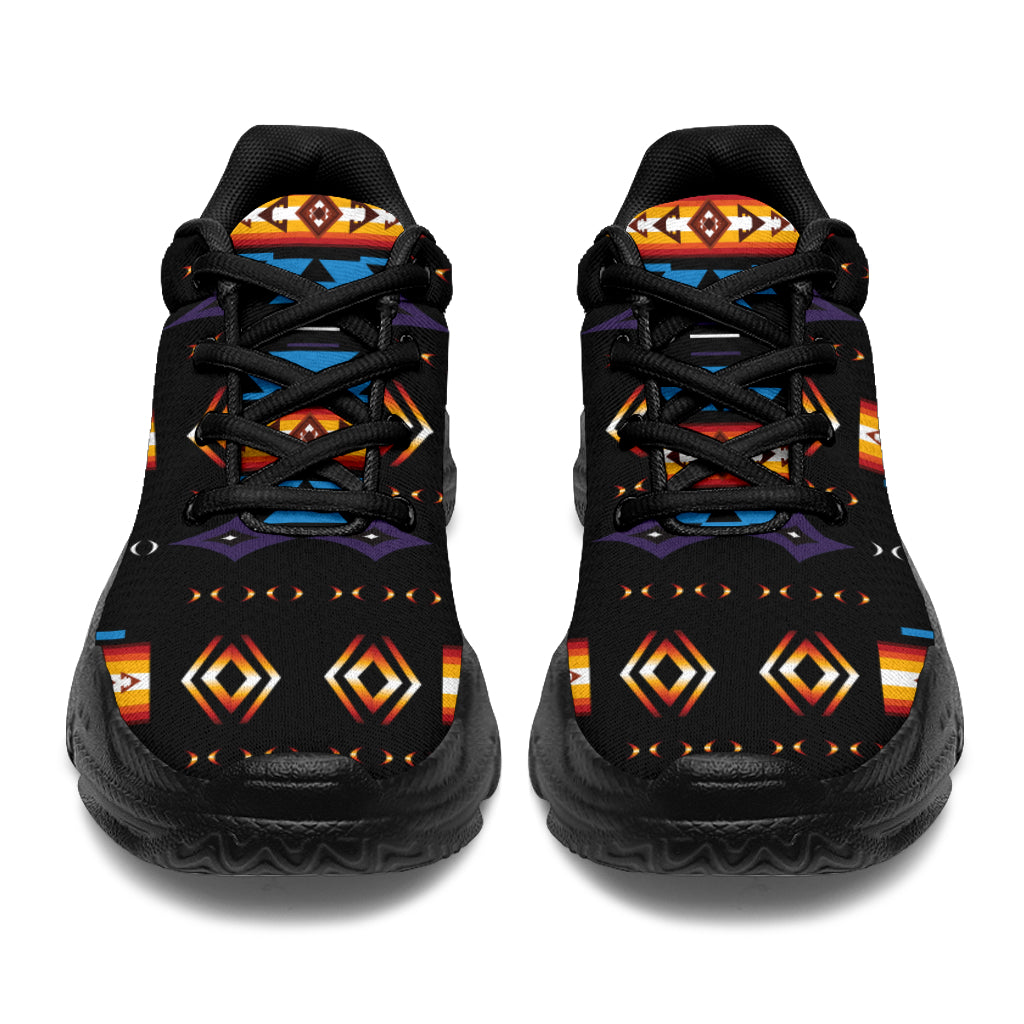 Native American Blue Pattern Chunky Sneakers LT10