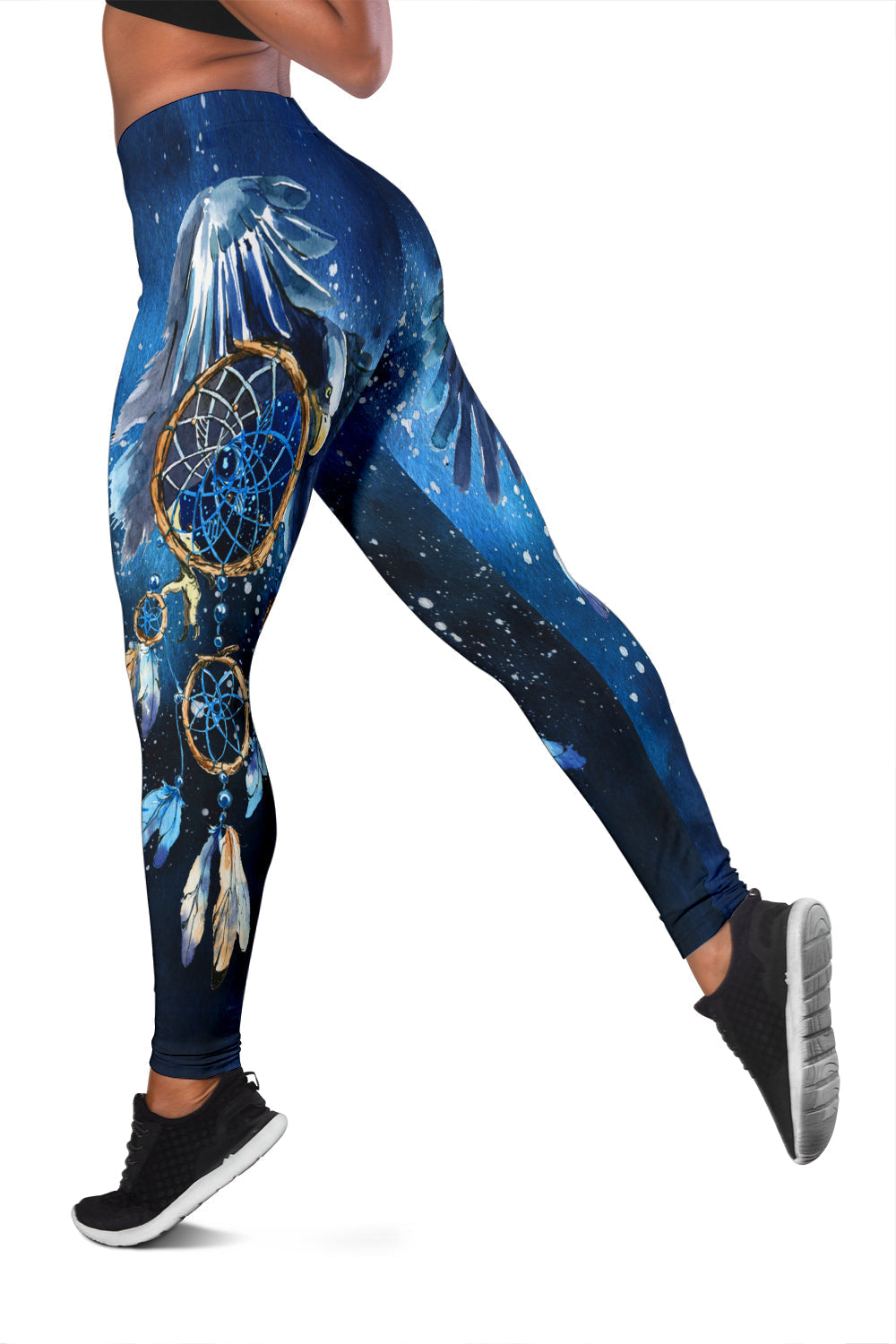 Blue Galaxy Dreamcatcher Native American Women's Leggings GB NAT00065 LEGG01 LT10