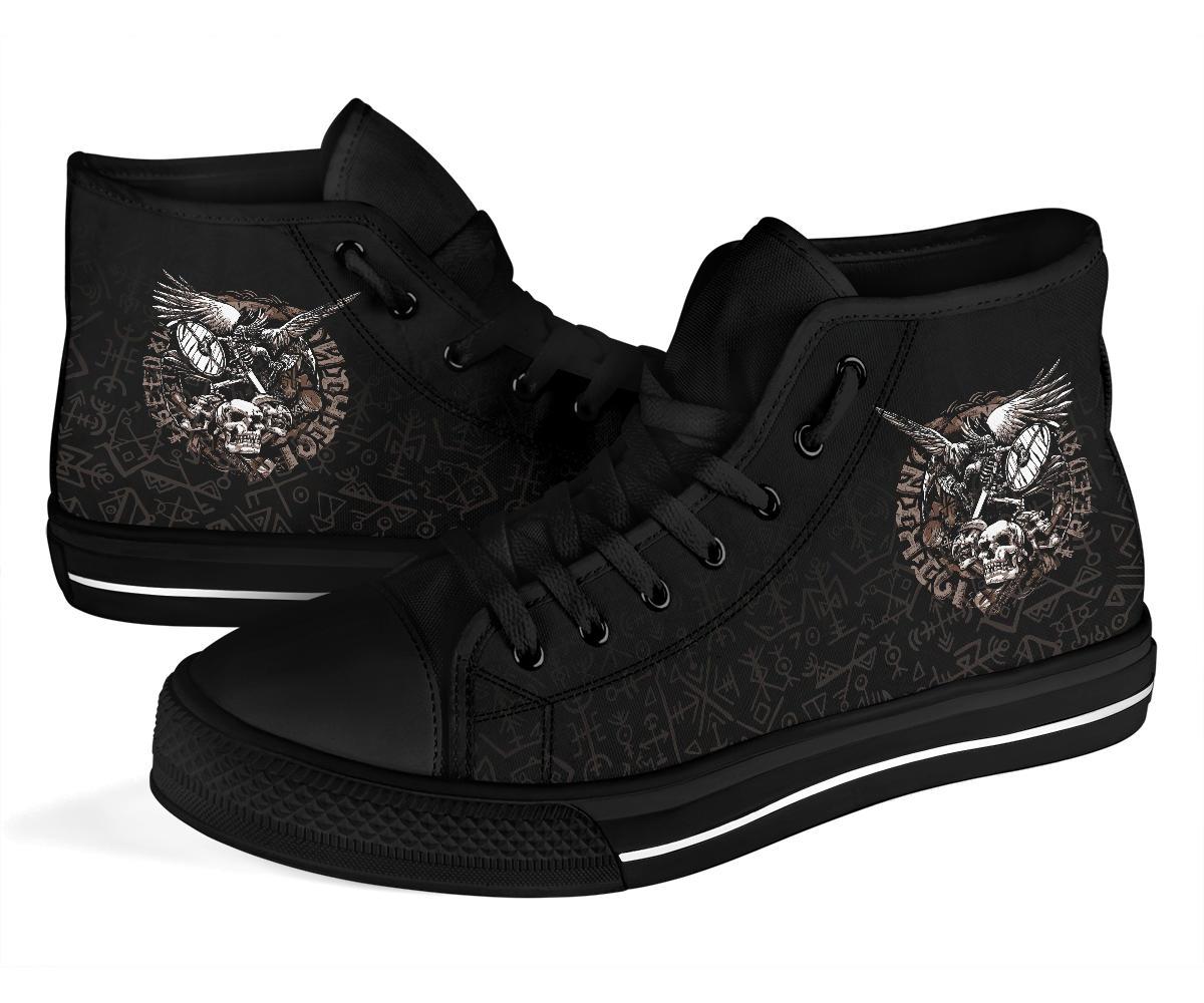 Viking Warrior Tattoo Odin High Top Shoes RLT12