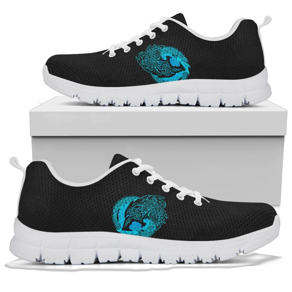 Viking Sneakers - Fenrir Wolf Cyan RLT12