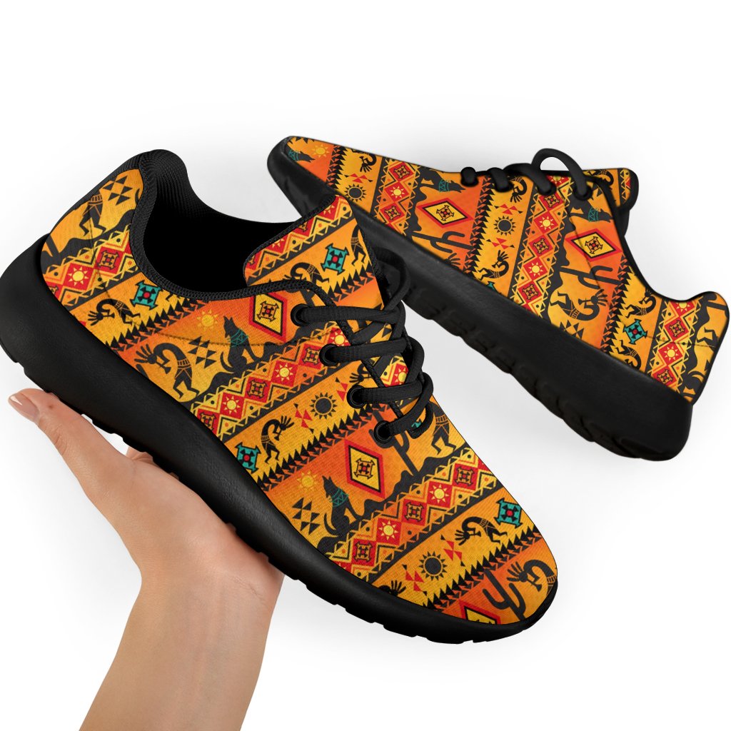 Kokopelli Myth Yellow Native American Sport Sneakers LT10