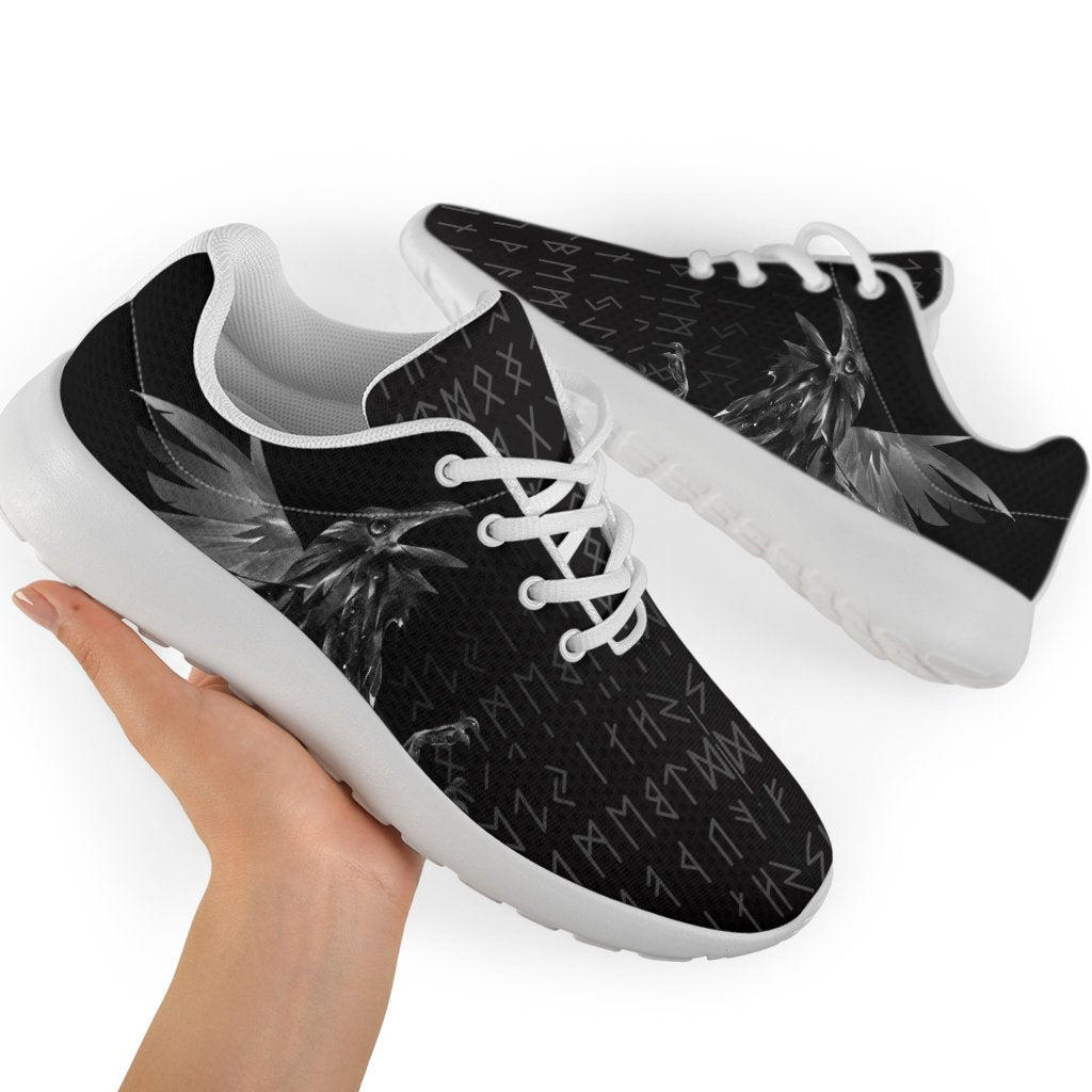 Viking Sporty Sneakers - The Raven Of Odin Rune RLT12