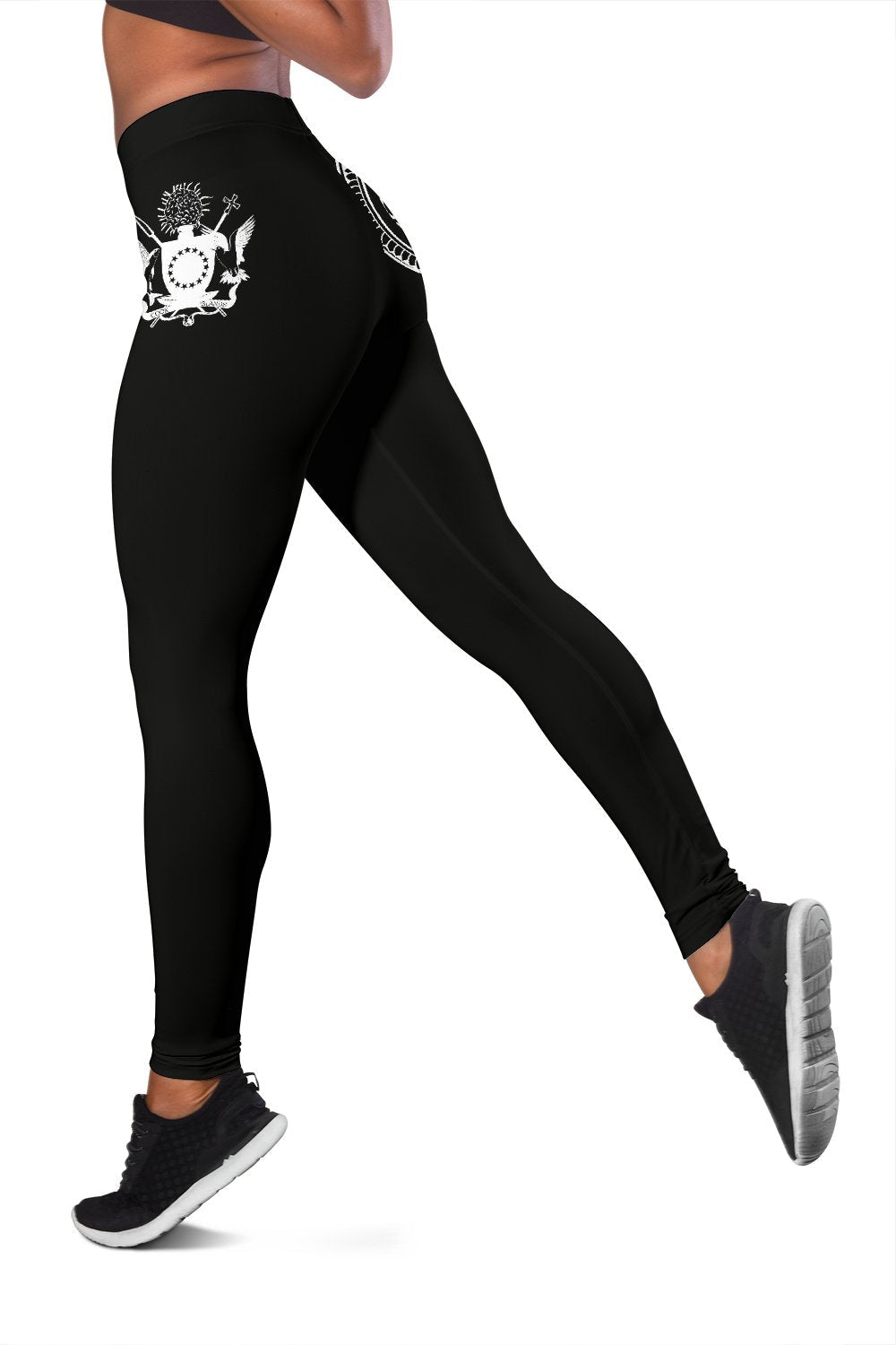 Cook Islands State Tattoo Swirly White Polynesian Women's Leggings