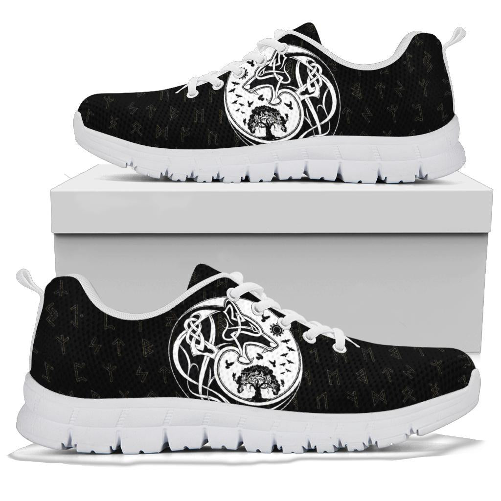 Viking Sneakers, Skoll and Hati Rune Tattoo RLT12