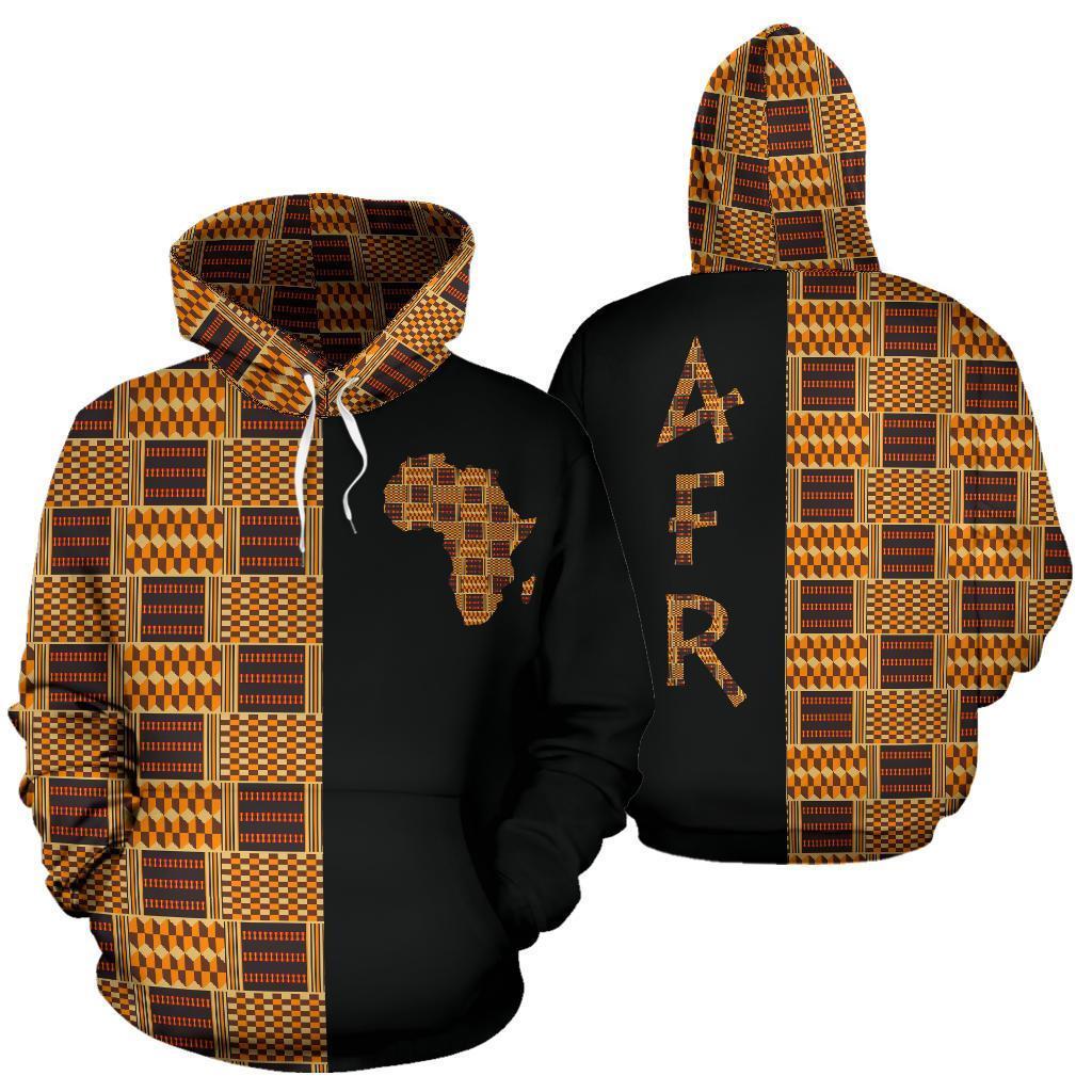 African Hoodie Kente Cloth - Bonwire Style The Half