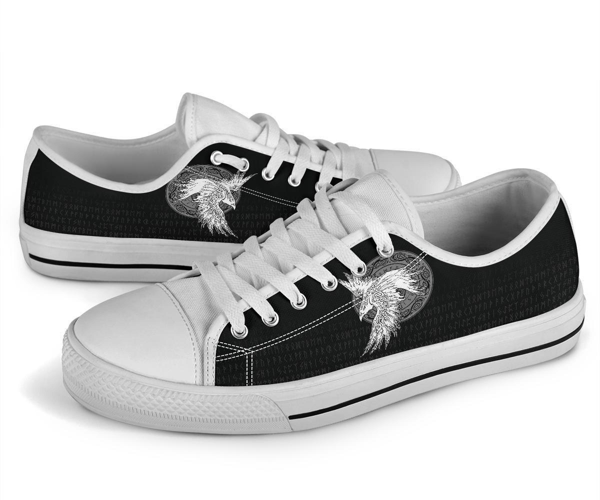 Viking Low Top Shoes Mystical Raven Tattoo Special RLT12