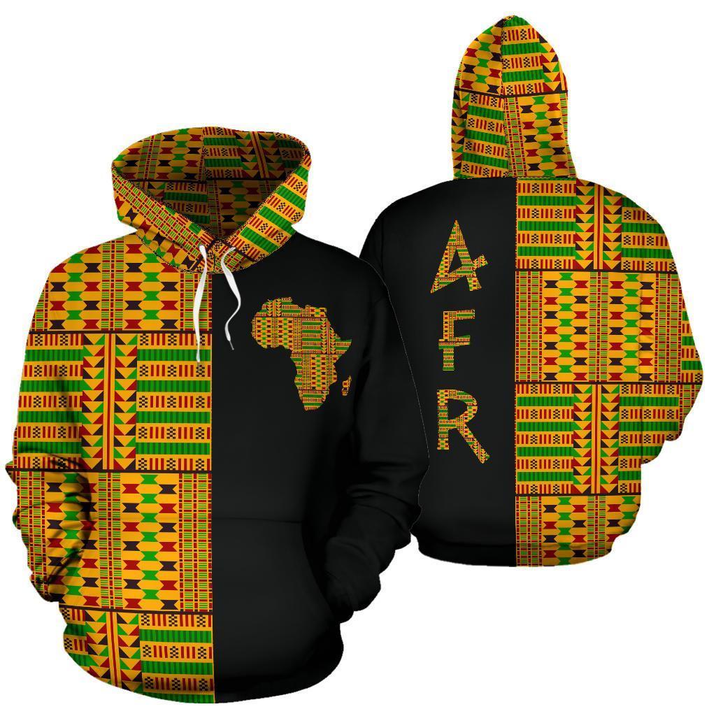 African Hoodie Kente Cloth Weaver Combined The Half