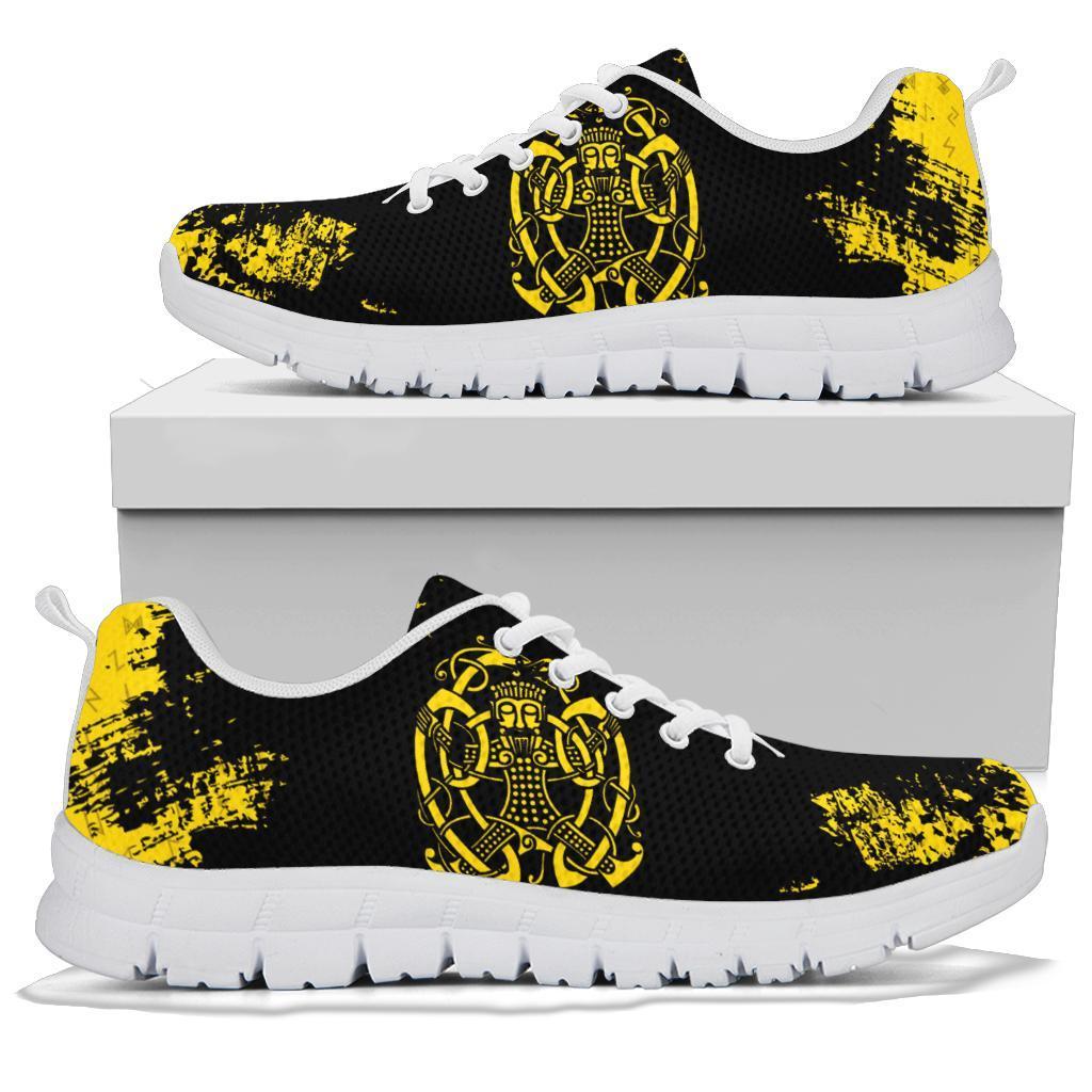 Viking Sneakers, Loki Bound Triskele Rune Gold RLT12