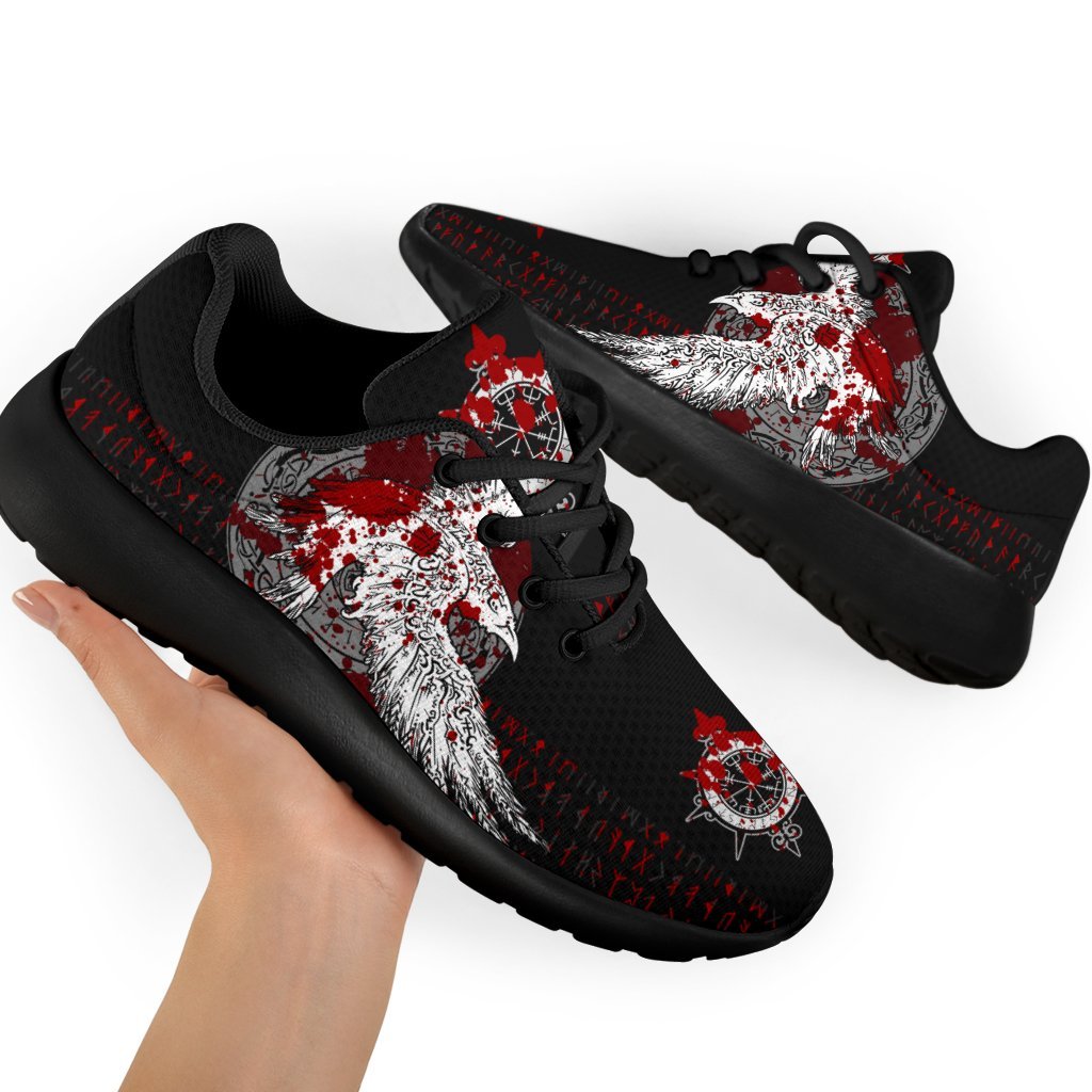 Viking Sport Sneakers - Mystical Raven Tattoo Blood RLT12